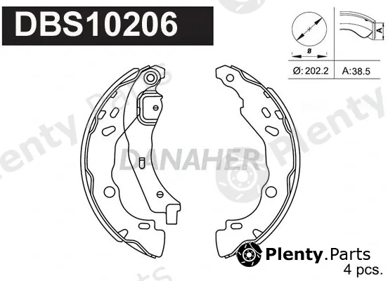 Danaher DBS10206 — Brake Shoe Set