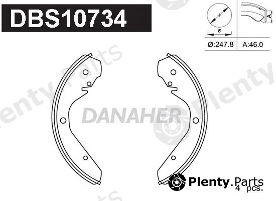 Danaher DBS10734 — Brake Shoe Set