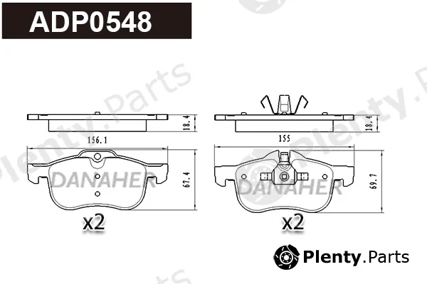Danaher ADP0548 — Brake Pad Set, disc brake