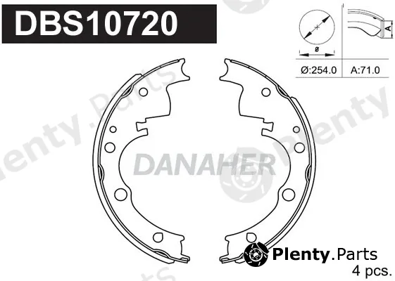 Danaher DBS10720 — Brake Shoe Set