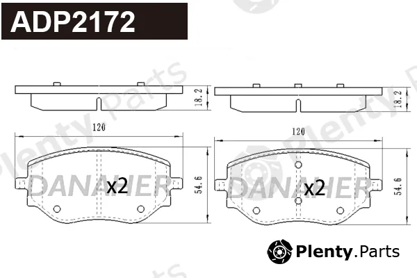 Danaher ADP2172 — Brake Pad Set, disc brake