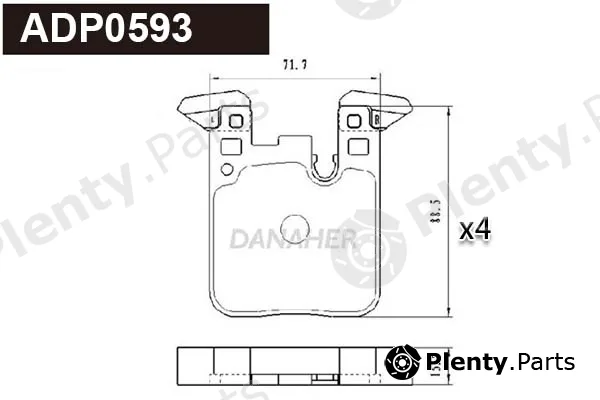 Danaher ADP0593 — Brake Pad Set, disc brake