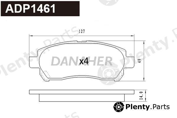 Danaher ADP1461 — Brake Pad Set, disc brake