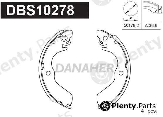 Danaher DBS10278 — Brake Shoe Set