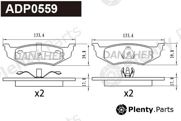 Danaher ADP0559 — Brake Pad Set, disc brake