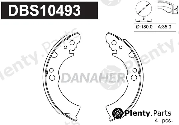 Danaher DBS10493 — Brake Shoe Set