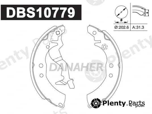 Danaher DBS10779 — Brake Shoe Set