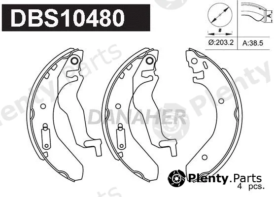 Danaher DBS10480 — Brake Shoe Set