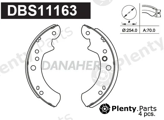 Danaher DBS11163 — Brake Shoe Set