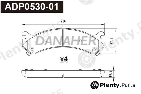 Danaher ADP0530-01 — Brake Pad Set, disc brake