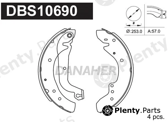Danaher DBS10690 — Brake Shoe Set