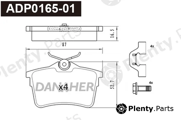 Danaher ADP0165-01 — Brake Pad Set, disc brake