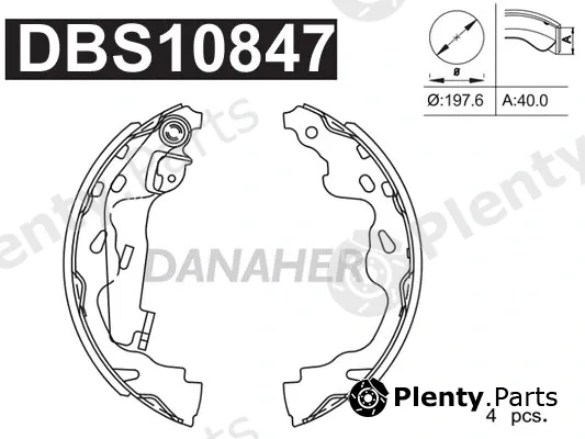 Danaher DBS10847 — Brake Shoe Set