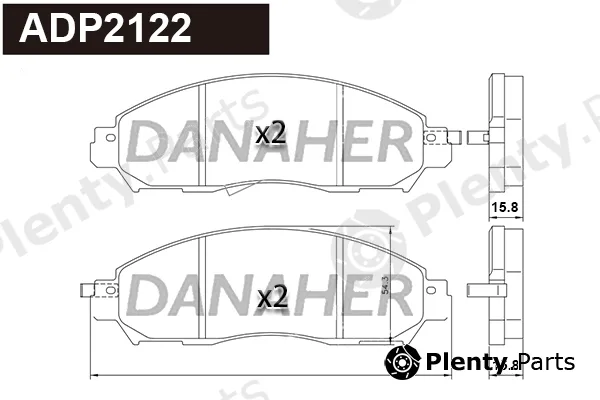 Danaher ADP2122 — Brake Pad Set, disc brake