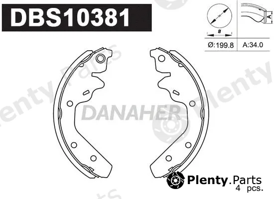 Danaher DBS10381 — Brake Shoe Set
