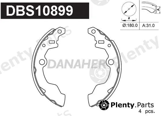 Danaher DBS10899 — Brake Shoe Set