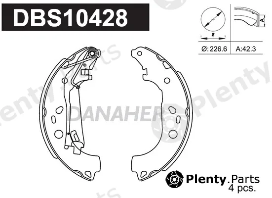 Danaher DBS10428 — Brake Shoe Set