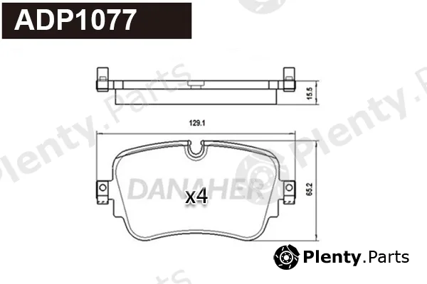 Danaher ADP1077 — Brake Pad Set, disc brake