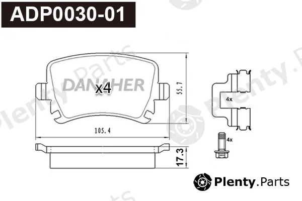 Danaher ADP0030-01 — Brake Pad Set, disc brake
