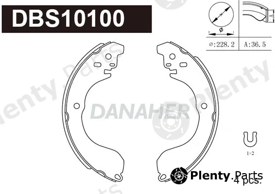 Danaher DBS10100 — Brake Shoe Set
