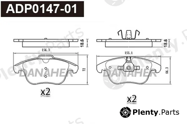 Danaher ADP0147-01 — Brake Pad Set, disc brake