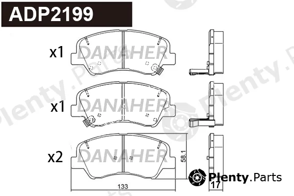 Danaher ADP2199 — Brake Pad Set, disc brake