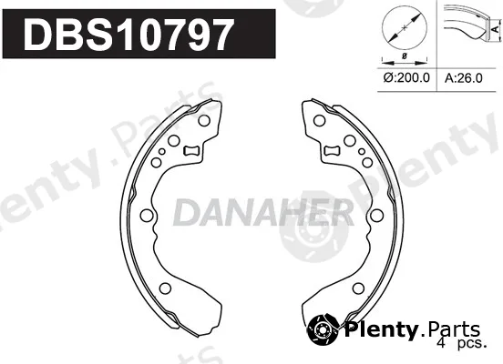 Danaher DBS10797 — Brake Shoe Set