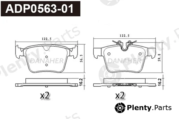 Danaher ADP0563-01 — Brake Pad Set, disc brake