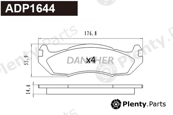 Danaher ADP1644 — Brake Pad Set, disc brake