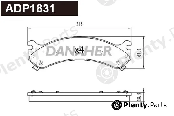 Danaher ADP1831 — Brake Pad Set, disc brake