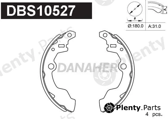 Danaher DBS10527 — Brake Shoe Set