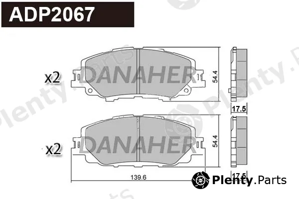 Danaher ADP2067 — Brake Pad Set, disc brake