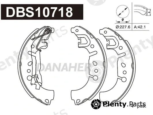 Danaher DBS10718 — Brake Shoe Set