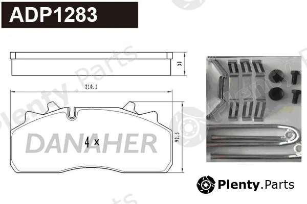 Danaher ADP1283 — Brake Pad Set, disc brake