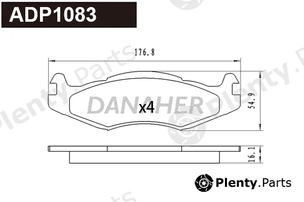 Danaher ADP1083 — Brake Pad Set, disc brake