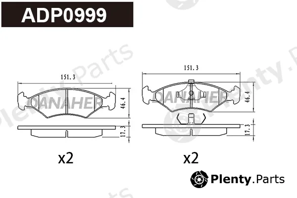 Danaher ADP0999 — Brake Pad Set, disc brake