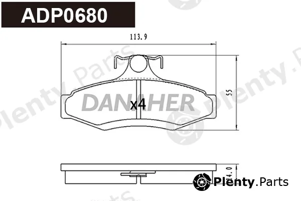 Danaher ADP0680 — Brake Pad Set, disc brake