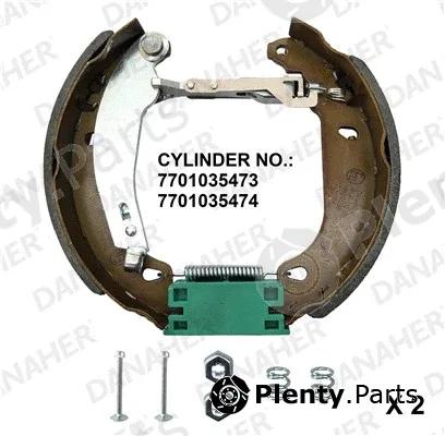 Danaher 210.03.10485A — Brake Shoe Set Assembly