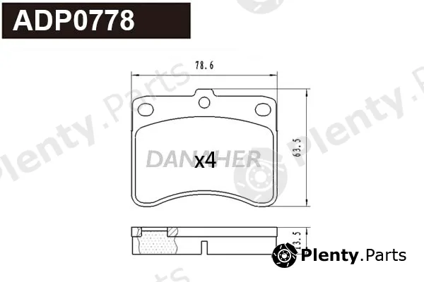 Danaher ADP0778 — Brake Pad Set, disc brake