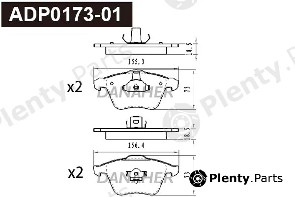 Danaher ADP0173-01 — Brake Pad Set, disc brake