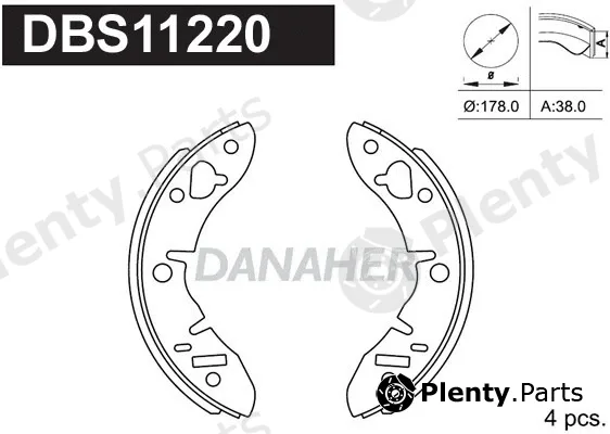 Danaher DBS11220 — Brake Shoe Set