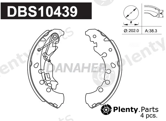 Danaher DBS10439 — Brake Shoe Set