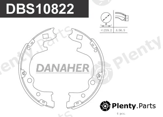 Danaher DBS10822 — Brake Shoe Set