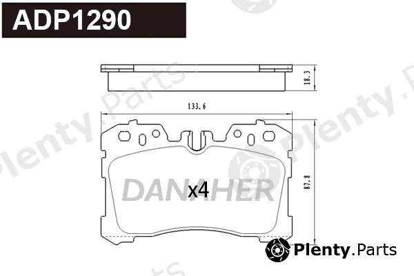 Danaher ADP1290 — Brake Pad Set, disc brake