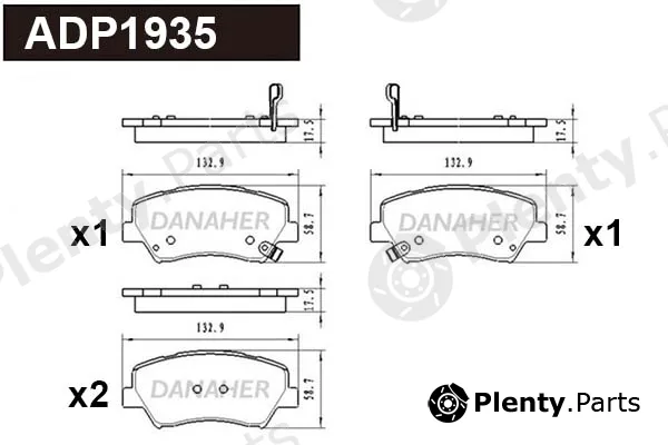 Danaher ADP1935 — Brake Pad Set, disc brake