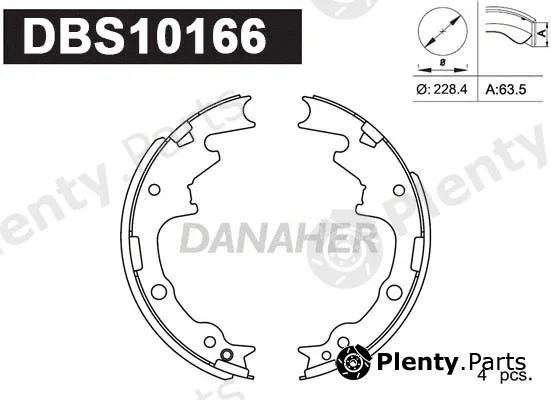 Danaher DBS10166 — Brake Shoe Set