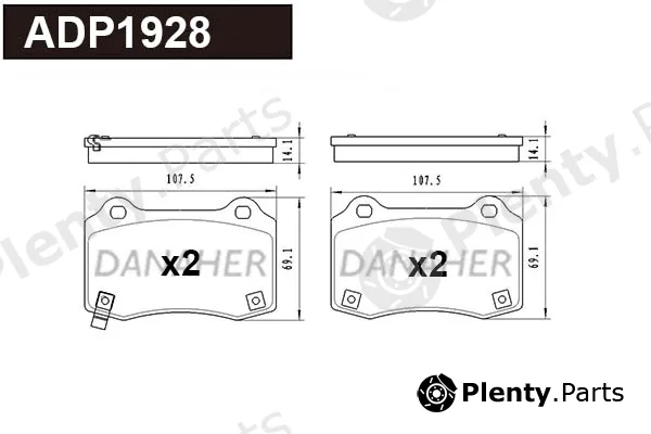 Danaher ADP1928 — Brake Pad Set, disc brake