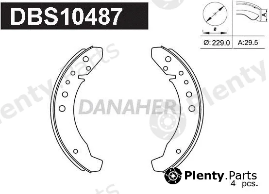 Danaher DBS10487 — Brake Shoe Set