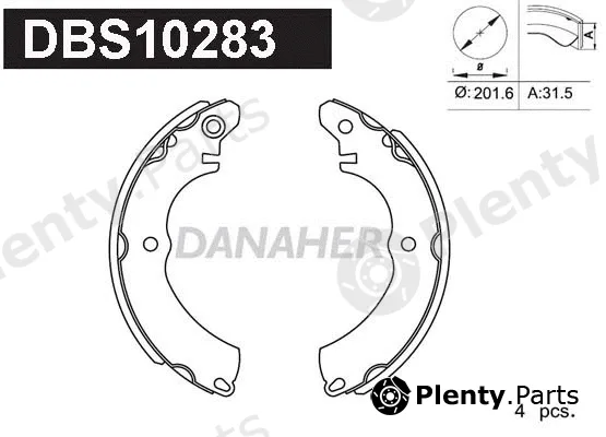 Danaher DBS10283 — Brake Shoe Set