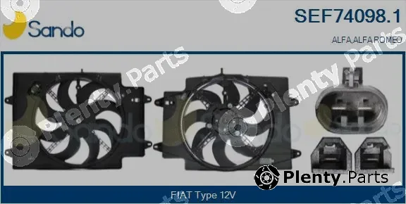 Sando SEF74098.1 — Electric Motor, radiator fan